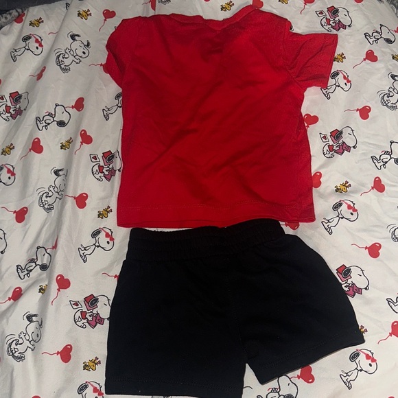 Nike Kids Red Tee and Black Shorts Set - Picture 5 of 6